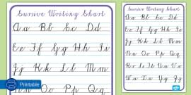 Upper And Lowercase Letter Formation | Cursive Font - Twinkl