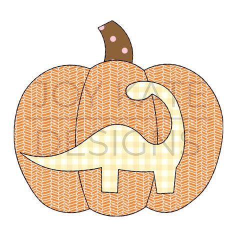 Dinosaur Carved Pumpkin Applique Design - Joy Kate Designs