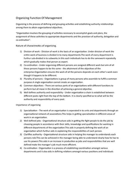 Organizing Func-WPS Office - Organizing Function Of Management ...