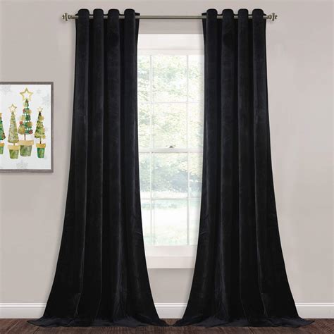 Amazon.com: StangH Black Curtains for Living Room 105 inches Long ...