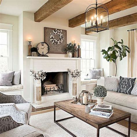 Cozy farmhouse living room decor ideas (53) | Modern farmhouse living ...
