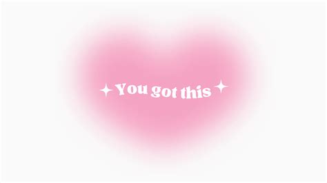 Motivational Laptop Wallpaper with Pink Heart and Stars