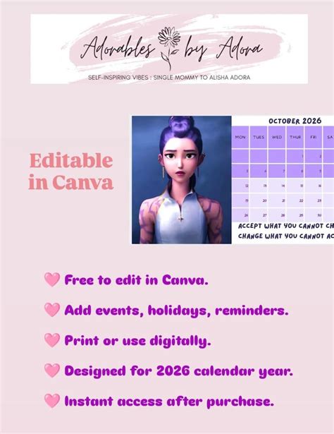 Buy Huntrix Kpop Demon Hunters 2026 Digital Calendar, Printable ...