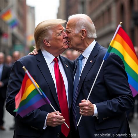 joe biden and donald trump kissing Prompts | Stable Diffusion Online