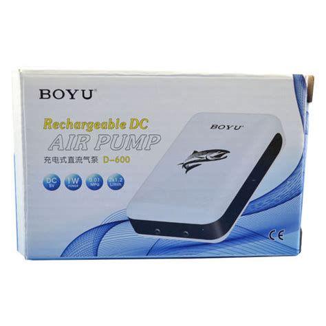 BOYU D-600 Rechargable DC Air Pump (72 LPH x 2) – indianaquarium.com
