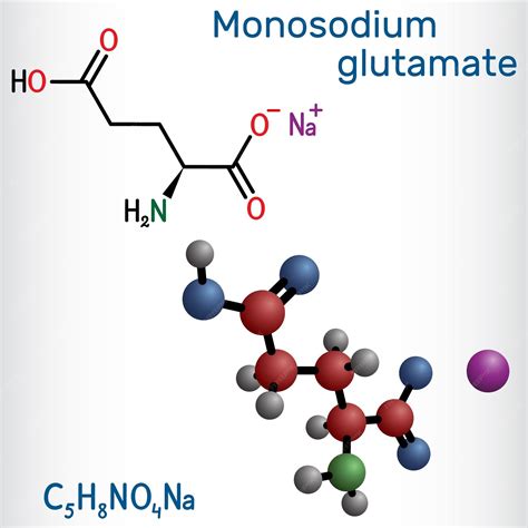 Premium Vector | Monosodium glutamate MSG sodium glutamate molecule It ...