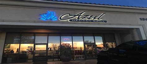 Menu of Azul's Mexican Grill