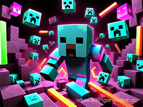 Image result for Minecraft Neon Modern
