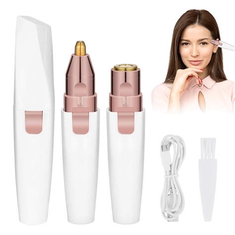 2 in 1 Eyebrow Epilator & Facial Hair Remover For Women,Lip Shaver for ...