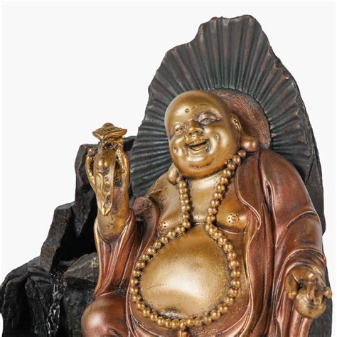 Buy Corsica Cascade Polyresin Happy Buddha Fountain - 26x40cm from ...
