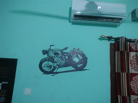 Techgifti Royal Enfield Bike Wall Sticker for Living Room/Bedroom ...