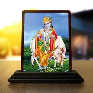 Buy tinywalk Krishna Idol (Wooden/Size 4x5 in) Murti for Home Puja ...