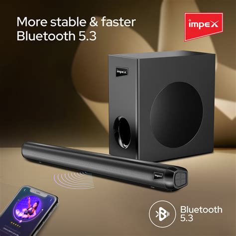 Impex Thunder Beat 3308 140W Soundbar with Subwoofer, Bluetooth 5.3, M ...