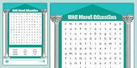 Moral Values Word Search (teacher made) - Twinkl