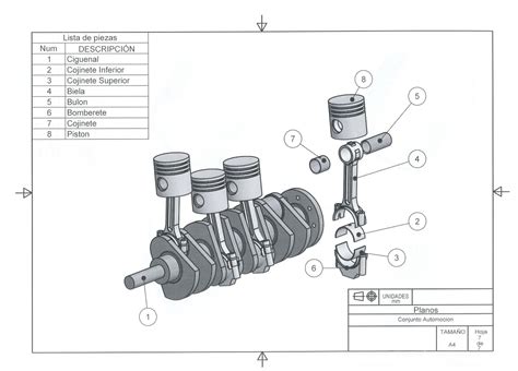 Catia e Inventor con Ciri: Motor 4 pistones y cigüeñal