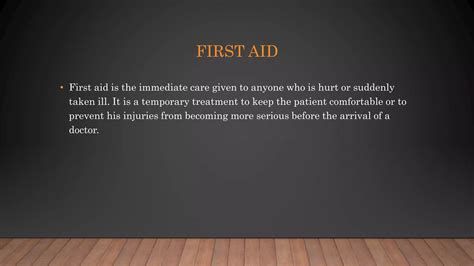 Image result for Define First Aid