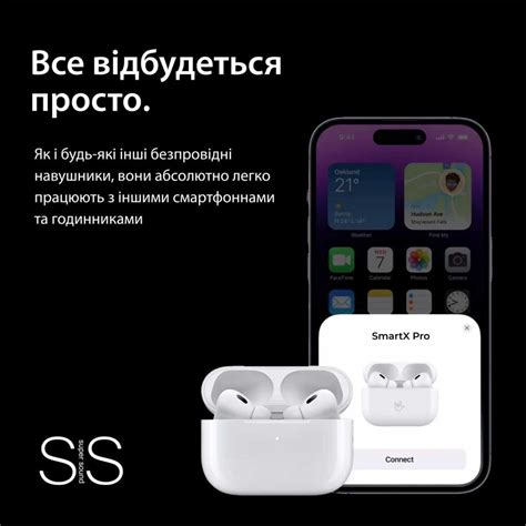 Бездротові Bluetooth-навушники SmartX Pro 2 Premium вакуумні, білі: 1 ...