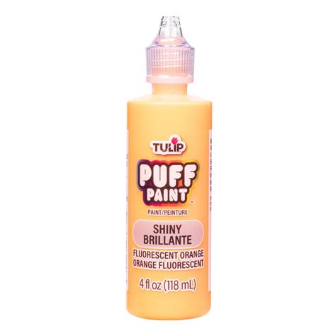 Tulip Puff Paint Shiny Fluorescent Orange 4 fl oz – Tulip Color Crafts