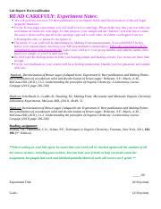 Image result for Purification by Recrystallization Lab Report