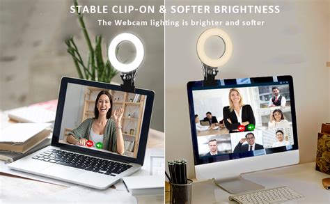 Souvenir 6” LED Video Conference Ring Light Kit 3200k-6500K Dimmable ...
