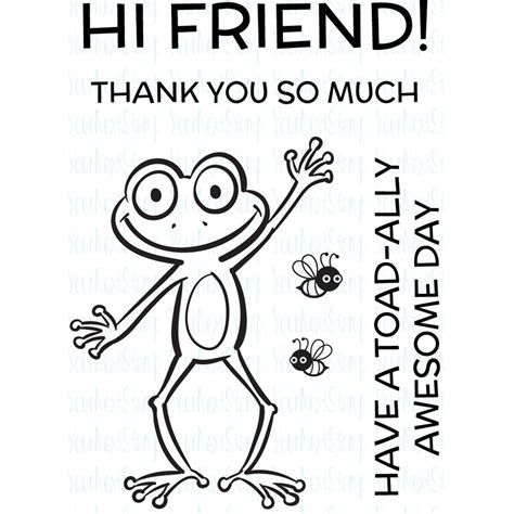 Your Next Stamp Clear Stamps 3"X4" - Froggie Friend (Pack of 2 ...