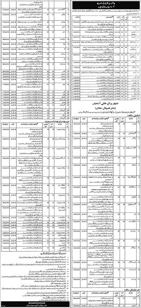 Nishtar Hospital Multan Jobs 2015 Latest Nishtar Medical College in ...