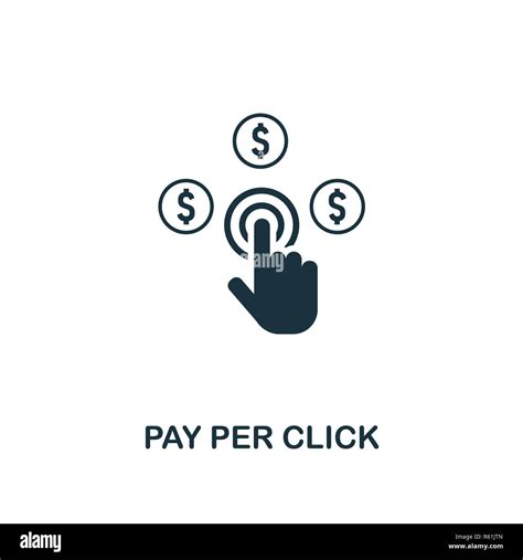 Pay Per Click icon. Premium style design from advertising collection. UX and UI. Pixel perfect ...