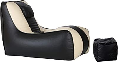 Couchette® Faux Leather XXXL Lounge Chair Luxury Bean Bag Cover with ...
