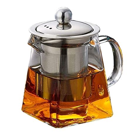 Octavius | Pyramid Shape Borosilicate Glass Tea Pot with Infuser - 720 ...