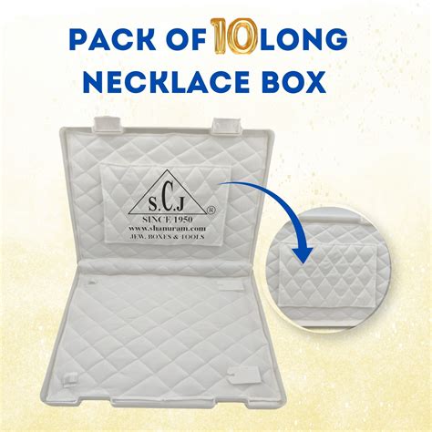 SCJ Long Necklace Box with Extra Height – Off-White Plastic Jewelry St ...