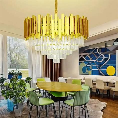 Hdc 600mm Golden Modern 3-Tier Crystal Chandelier Ceiling Pendant Lig