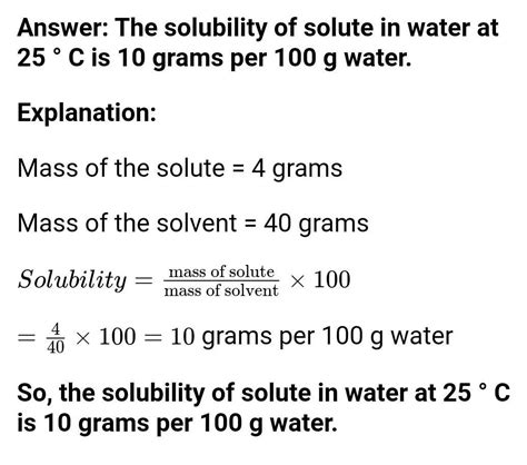 At 20 degree Celsius 4.1 gram of sugar dissolve in 2.5 gram of water to ...
