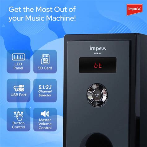 Impex 5.1 Channel Multimedia Speaker System(Opera 45) — Impex Webstore