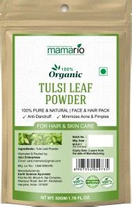 Mamario Organic 100% Natural Tulsi Leaf Powder for Hair Growth ...