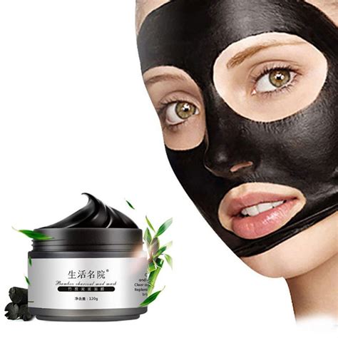 Bamboo Charcoal Blackhead Remover Black Mask Shrink Pores Deep Cleaning ...