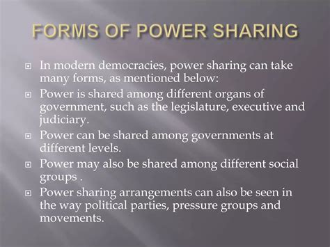 Why Is Important Power Sharing