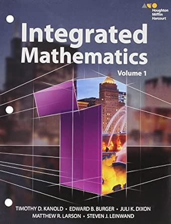 Buy Integrated Mathematics 1 (1): Interactive Student Edition Volume 1 ...