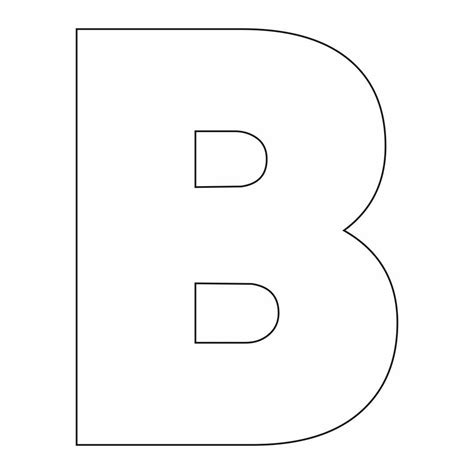 Printable Letter B Stencil | Letter stencils, Large printable letters, Letter stencils printables