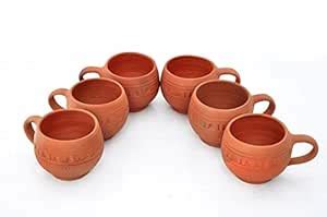 Buy Vaghbhatt Clay Tea Mug (Pack of six) Online at Low Prices in India ...