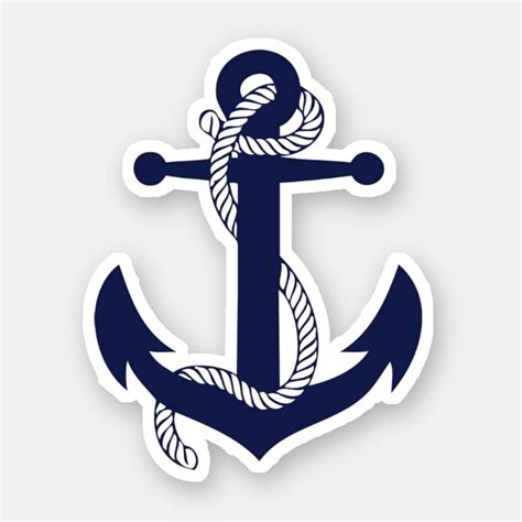 Navy Blue Anchor Nautical Sticker Set