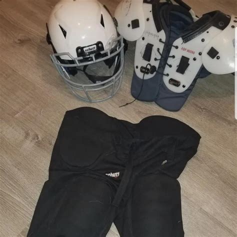 Youth football gear set. Good condition. My son used... - Depop