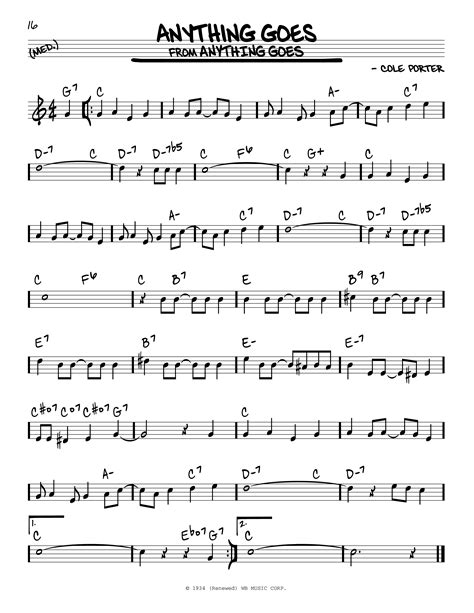 Play Official version of Anything goes Sheet Music by Cole Porter for ...