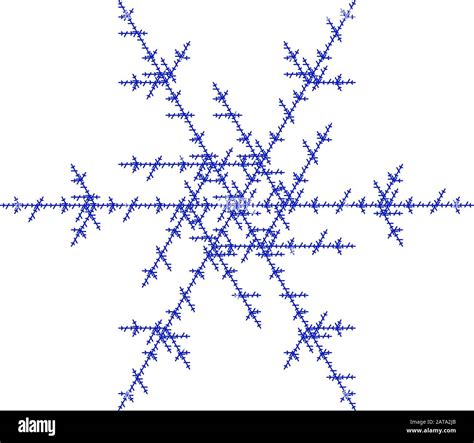 Flat Vector Computer Generated Koch Snowflake L-system Fractal ...