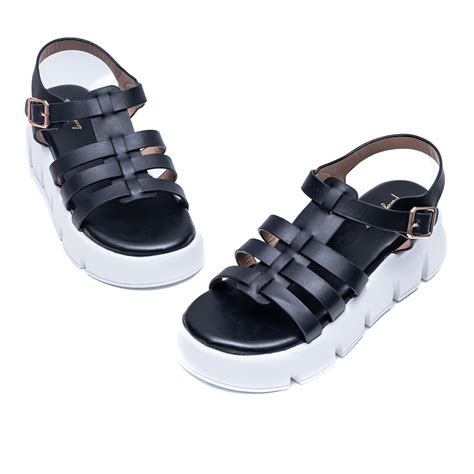 Gladiator Platforms - Black – Dapperfeet