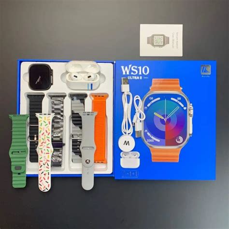 WS10 Ultra 2 7 Straps + 1 Smartwatch + Airpods Tws, Different Always On ...