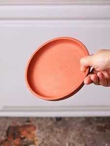 The Handicraftian Exclusive Terracotta Modern Plate Shape Planter for ...