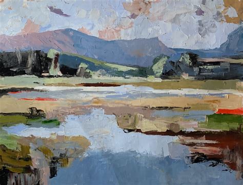 Landscape. Original impasto, Palette knife oil painting. by Vita Schagen (2023) : Painting Oil ...