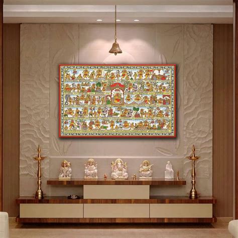 FineArts Canvas Painting - Hanuman Chalisa Landscape | SkinsLegend