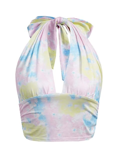 ROMWE Tie Dye Halter Top | SHEIN USA