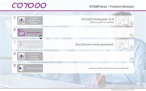 Dokumente stempeln mit STAMPdoxx